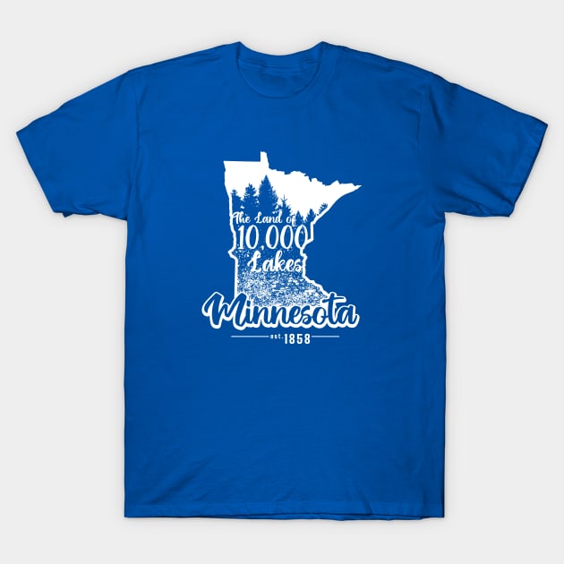 Minnesota The Land of 10,000 Lakes T-Shirt by 2891 Design